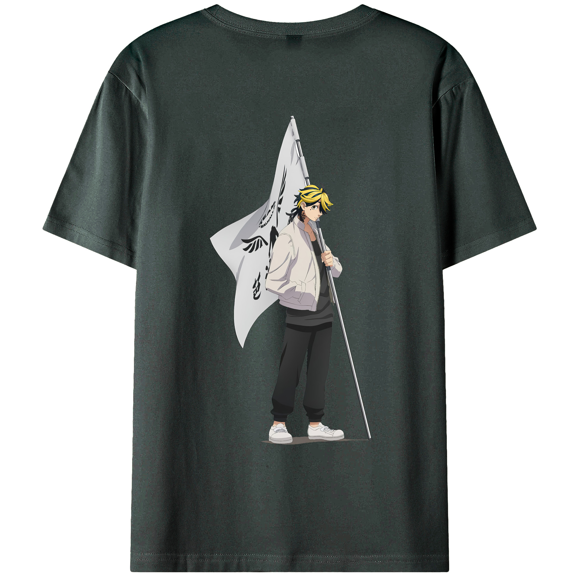 （画像用） 東京リベンジャーズ Tokyo Revengers 綿100％ メンズ半袖Tシャツ（バックプリント） 通気性